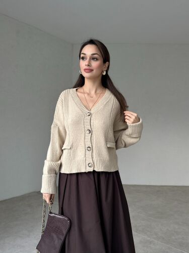 RONWA Hırka 5252 - Krem - Mooi Butik