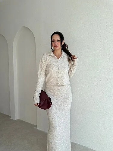 ROON Triko Takım 6557- Krem Rengi - 2