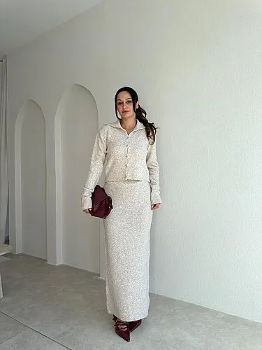 ROON Triko Takım 6557- Krem Rengi - 1