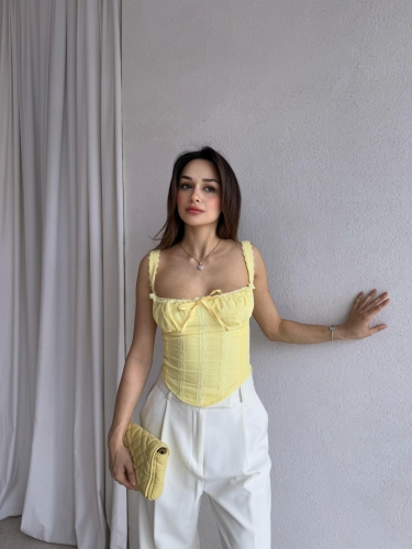 ROSİER Bluz 3032 - Sarı 