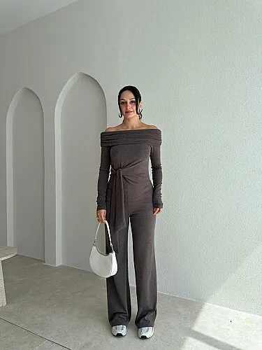 ROVELLA Takım 4171 - Kahverengi - Mooi Butik