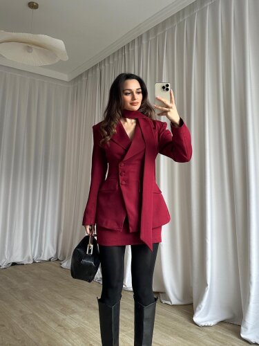ROXİE Fularlı Takım 8707 - Bordo · 2