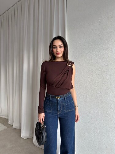  SALVO Bodysuit 8844 - Acı Kahve - 1