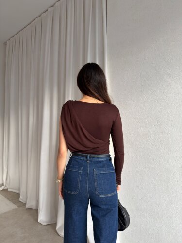  SALVO Bodysuit 8844 - Acı Kahve - 2