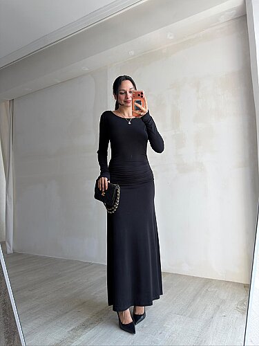 SAMUEL Maxi Elbise 4158 - Siyah - 4