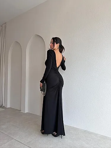  SAMUEL Maxi Elbise 4158 - Siyah - 3