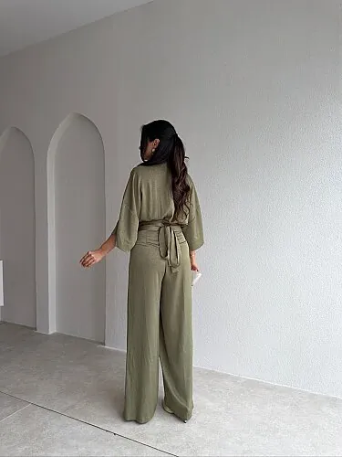 SANDER Kuşaklı Tulum 4115 - Haki - 3