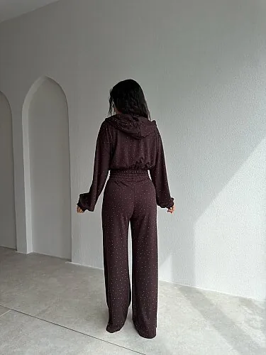 SASHA Taşlı Takım 4332 - Acı Kahve - 4