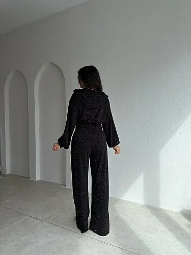 SASHA Taşlı Takım 4332 - Siyah - 3