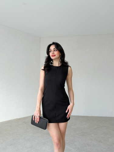 Sıfır Kol Mini JESİCA Elbise 8291 - Siyah · 2