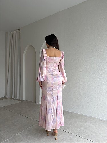 Modena Maxi Elbise 8786 - Pembe - 4