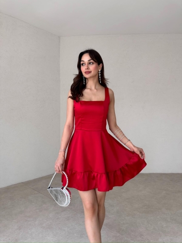 STANTON Mini Elbise 4992 - Kırmızı - 3