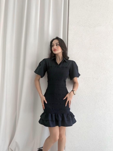 Straplez Gipeli Mini DUMAS Elbise 6532 - Siyah