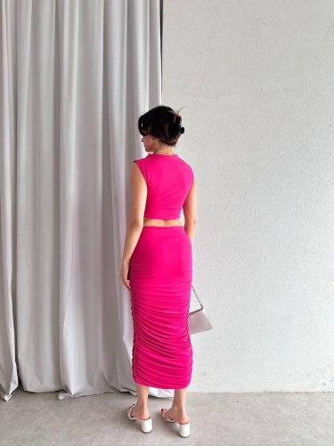 Streç Formlu MARCO Takım 6458 - Pembe - 3