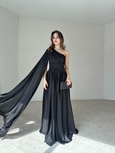STRUVE Maxi Elbise 7002 - Siyah - 5