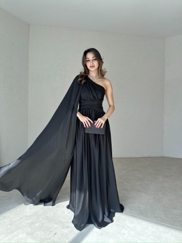 STRUVE Maxi Elbise 7002 - Siyah 