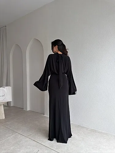 TOBİAS Maxi Elbise 4339 - Siyah - 3