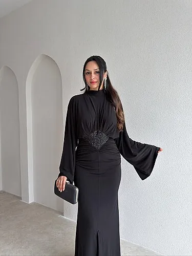 TOBİAS Maxi Elbise 4339 - Siyah - 2