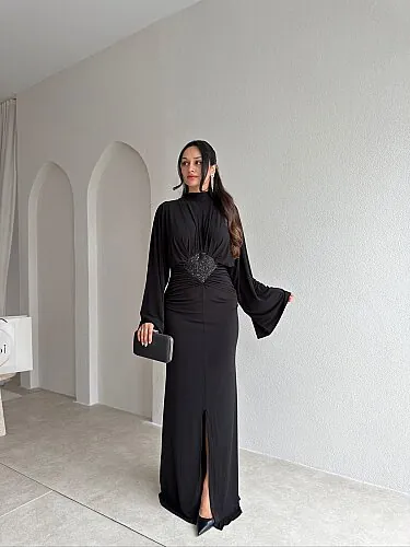 TOBİAS Maxi Elbise 4339 - Siyah - 1