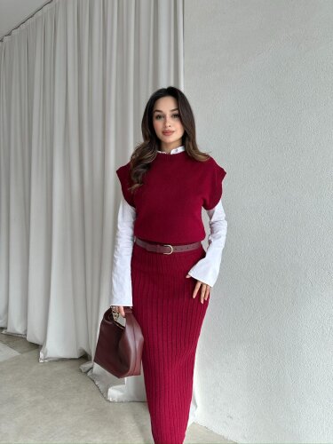 Triko WİNONA Takım 6483 - Bordo - 2