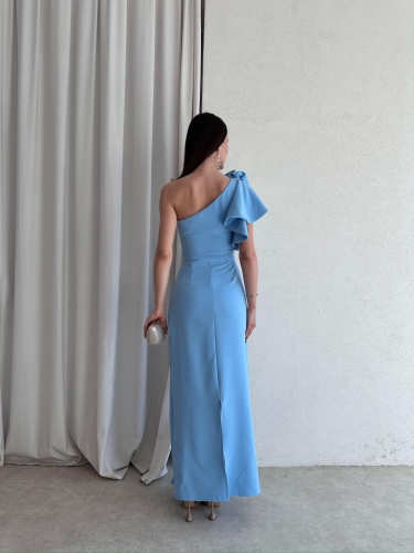 VARGAS Maxi Elbise 6734 - Mavi - 4