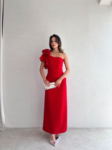 VARGAS Maxi Elbise 6734 - Kırmızı - 2