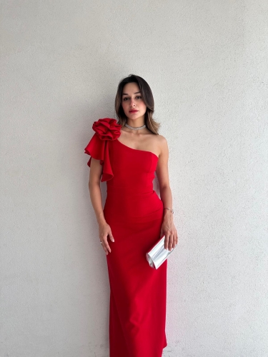 VARGAS Maxi Elbise 6734 - Kırmızı - 1