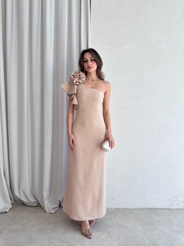 VARGAS Maxi Elbise 6734 - Krem - 2