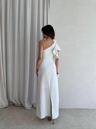 VARGAS Maxi Elbise 6734 - Beyaz - 3