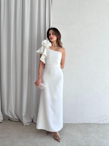 VARGAS Maxi Elbise 6734 - Beyaz - 2