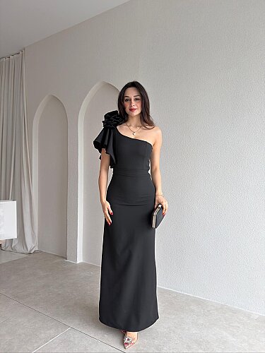  VARGAS Maxi Elbise 6734 - Siyah 