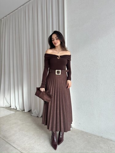 VEXA Bluz 8480 - Acı Kahve - Mooi Butik (1)