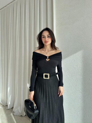 VEXA Bluz 8480 - Siyah - Mooi Butik