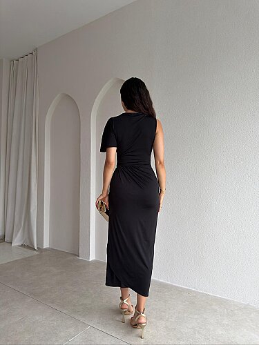 VİVERE Midi Elbise 3690 - Siyah - 3