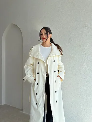 VOLİ Trençkot 5896 - Krem Rengi - 2