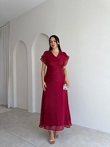 WHİTNEY Maxi Elbise 6571 - Bordo - 1