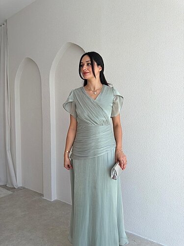 WHİTNEY Maxi Elbise 6571 - Mint - 2