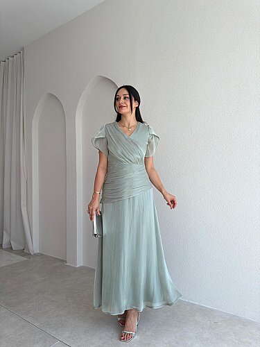 WHİTNEY Maxi Elbise 6571 - Mint - 1