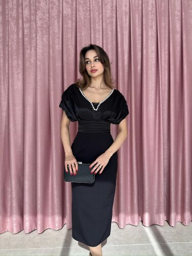 WİCCA Midi Elbise 5022 - Siyah - 3