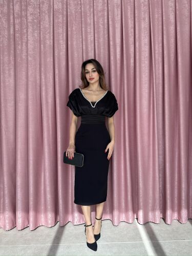 WİCCA Midi Elbise 5022 - Siyah - 4