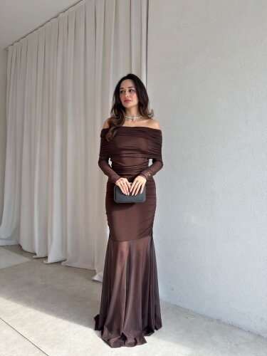 YUMİ Elbise 7145 - Acı Kahve - 1