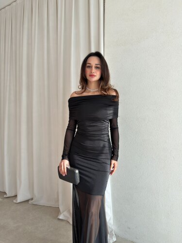 YUMİ Elbise 7145 - Siyah - 2