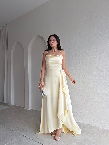 ZADİE Maxi Elbise 9632 - Sarı - 1