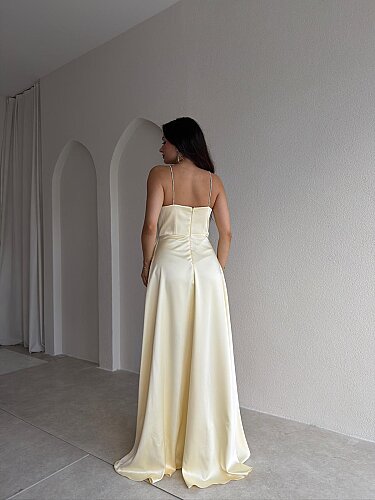 ZADİE Maxi Elbise 9632 - Sarı - 4