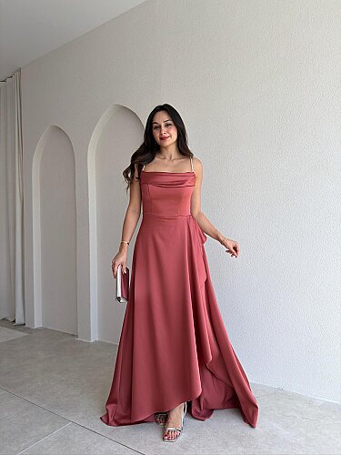 ZADİE Maxi Elbise 9632 - Gül Kurusu - 1