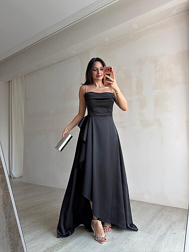 ZADİE Maxi Elbise 9632 - Siyah - 3