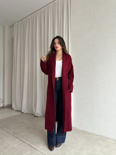 ZEON Hırka 8431 - Bordo - 1