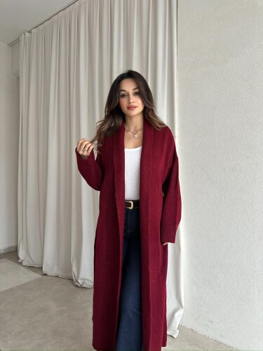 ZEON Hırka 8431 - Bordo - 2