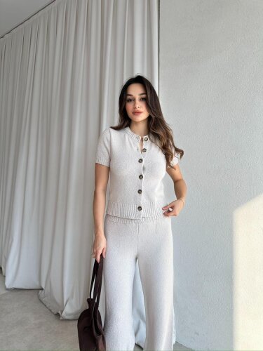 ZEUS Triko Takım 8681 - Krem - Mooi Butik