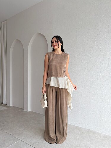 ZİPPER Takım 6548 - Vizon - Mooi Butik